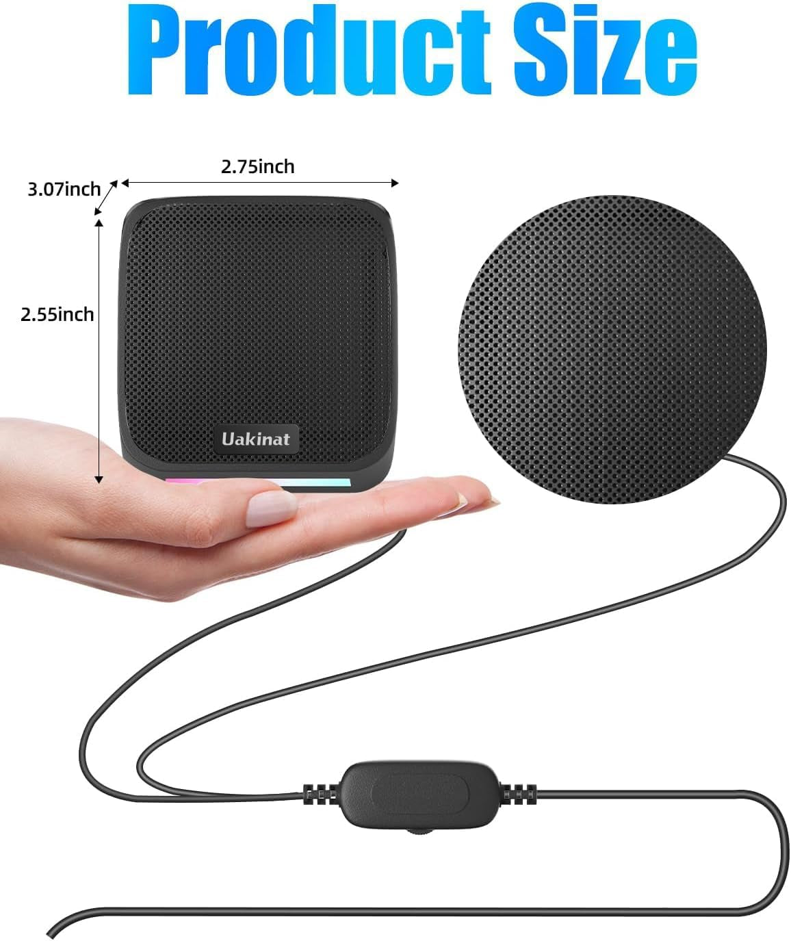 Compact USB-Powered Desktop Speakers — 3.5mm AUX