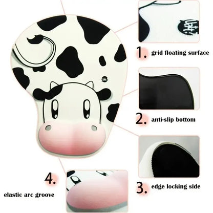 Patterned Silicone Wrist-Rest Mouse Pad