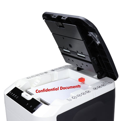 GB Commercial Grade 200-Sheet Auto Feed Micro-Cut Paper Shredder with Pullout Basket