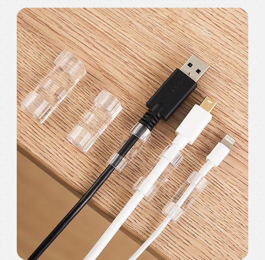 Self-Adhesive Cable Clips — 20-Pack