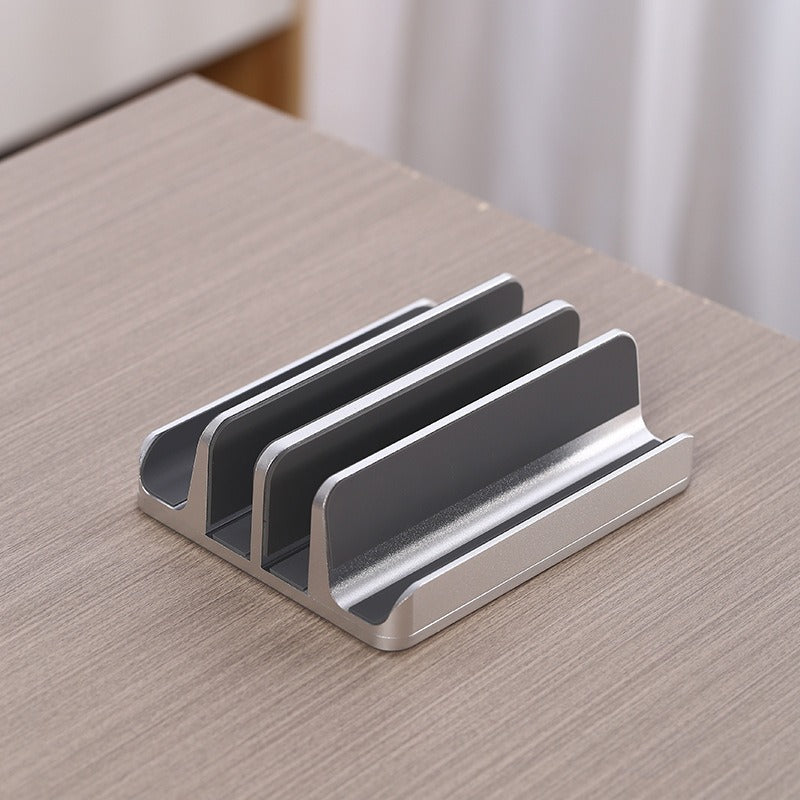 Three-Slot Vertical Laptop Storage Rack