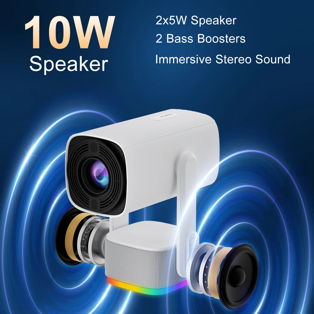 K2 Projector Built-In Battery LED Home Theater Free-Style for Samsung Xiaomi IOS Android Phone 720P Outdoor 1080P 4K