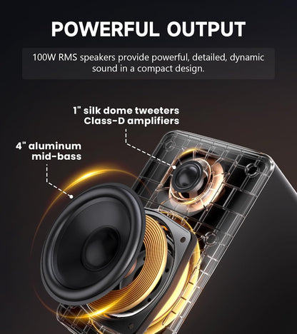 Edifier M90 Desktop Speakers — 100W RMS, White