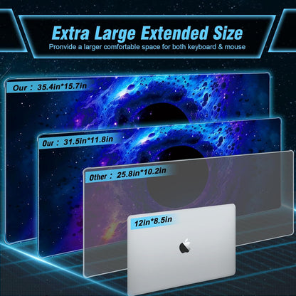 Black Hole XXL Gaming Mouse Pad — 31.5 × 11.8 in
