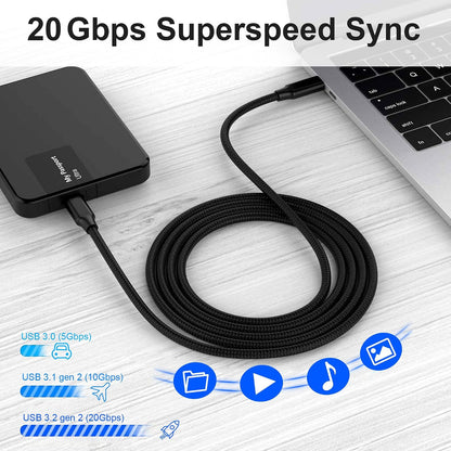 Elfesoul USB-C Cable — 100W, 20Gbps, 1.65 ft