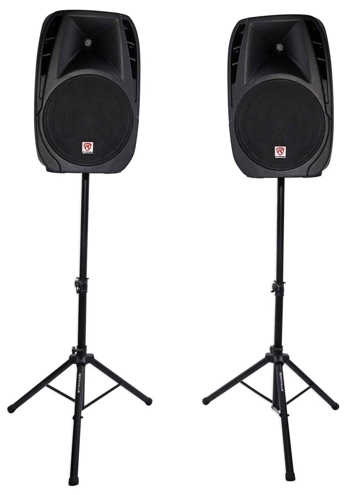 RPG2X15 Package PA System Mixer/Amp+15" Speakers+Stands+Mics+Bluetooth