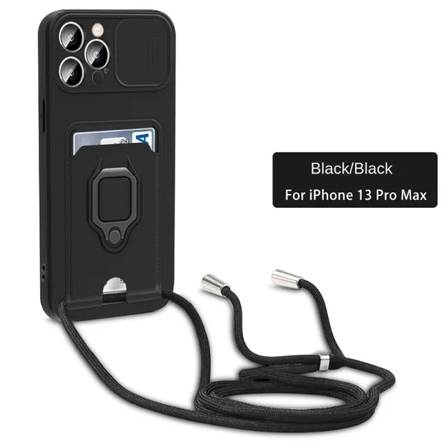 Crossbody Ring-Stand Case for iPhone