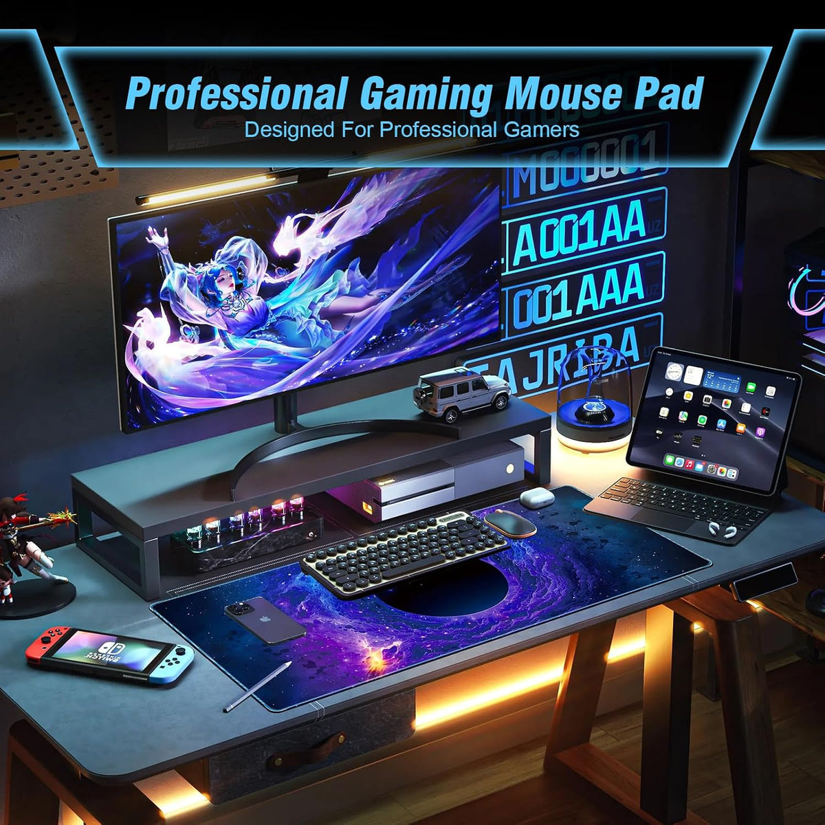 Black Hole XXL Gaming Mouse Pad — 31.5 × 11.8 in