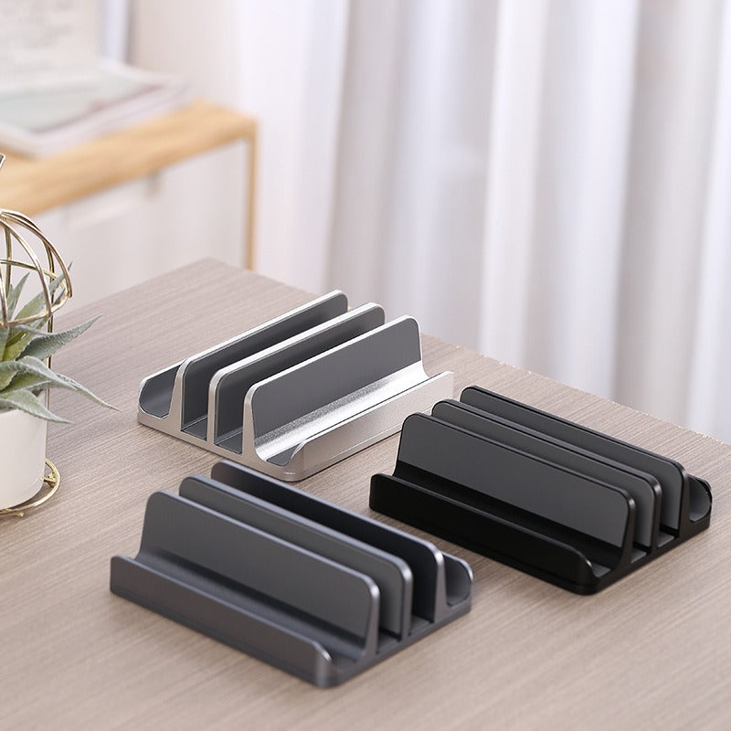 Three-Slot Vertical Laptop Storage Rack