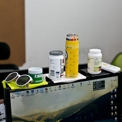 Adjustable Monitor-Top Storage Shelf