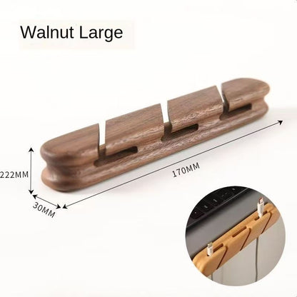 Wooden Desktop Cable Holder