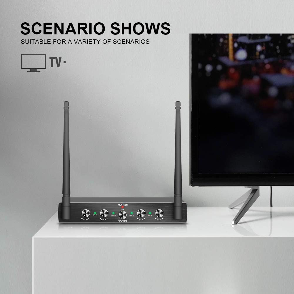 Debra Audio Pro UHF 4 Channel Wireless Microphone System