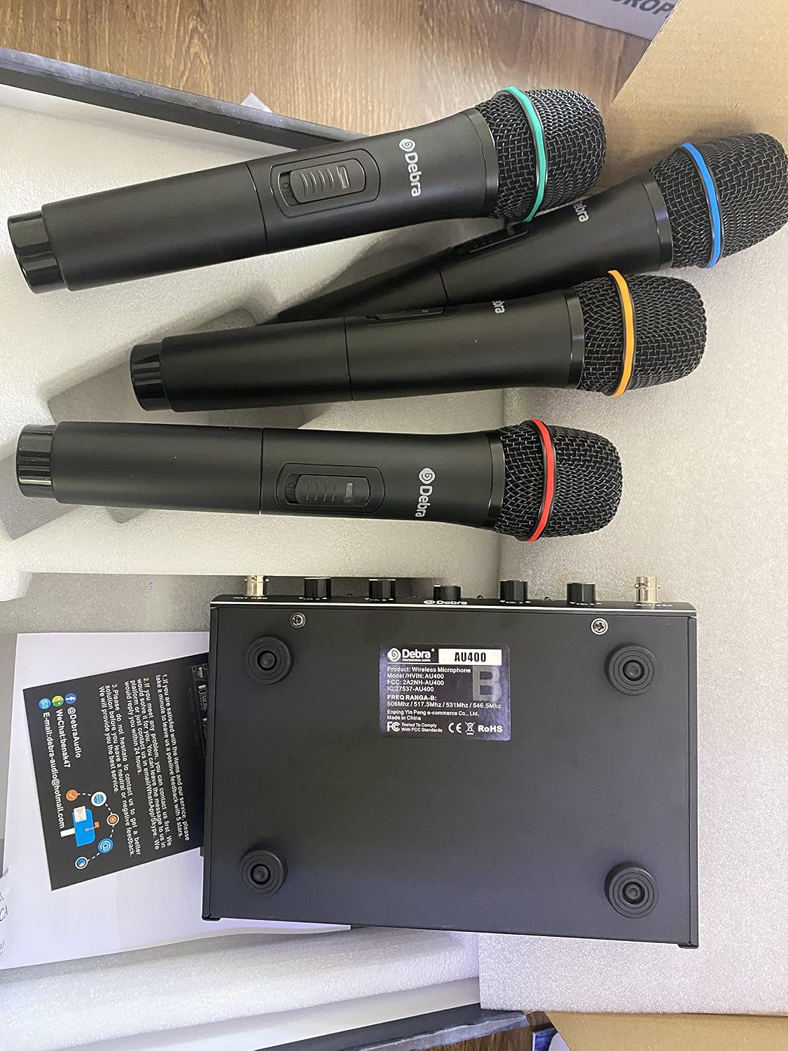 Debra Audio Pro UHF 4 Channel Wireless Microphone System
