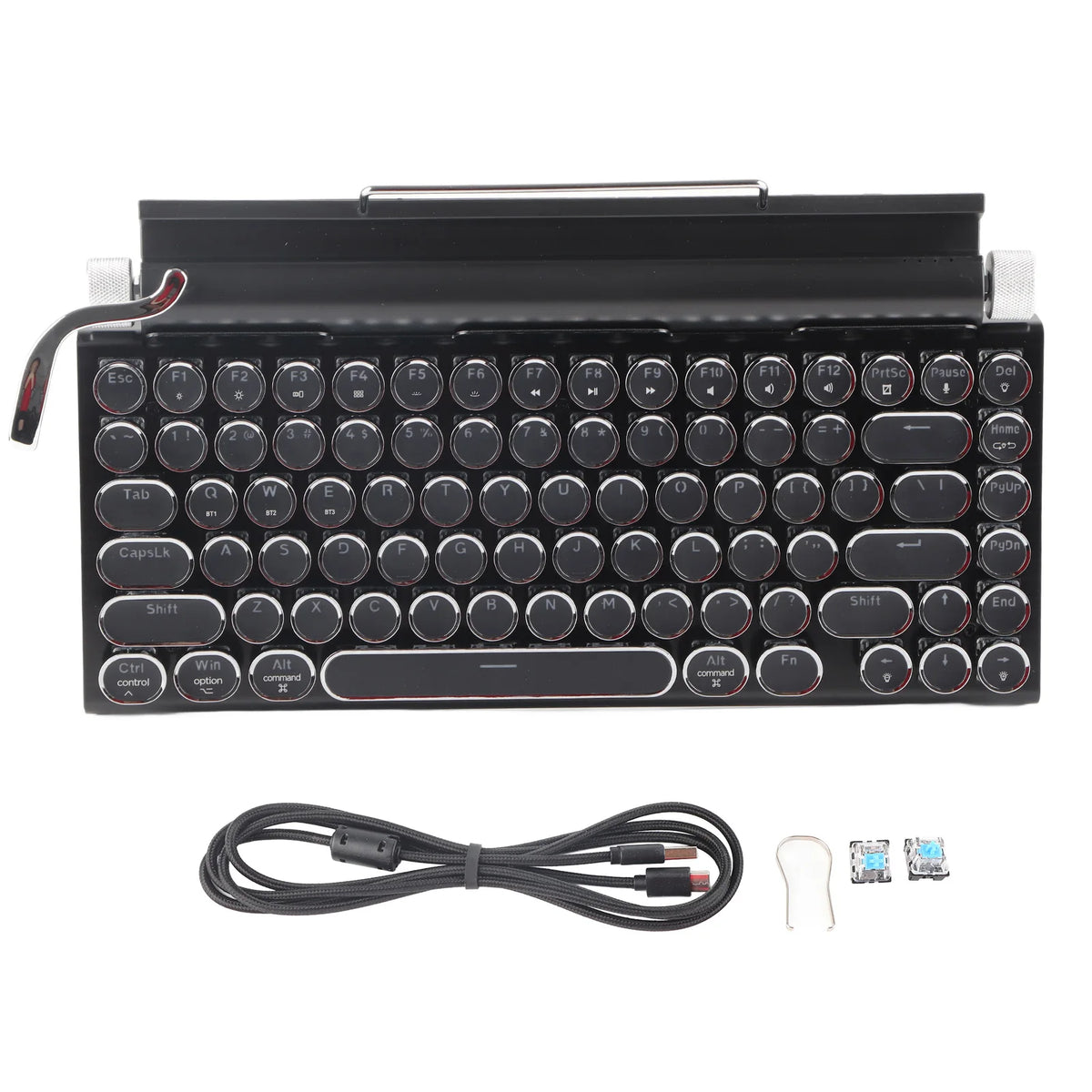Retro Typewriter Mechanical Keyboard — 83 Keys