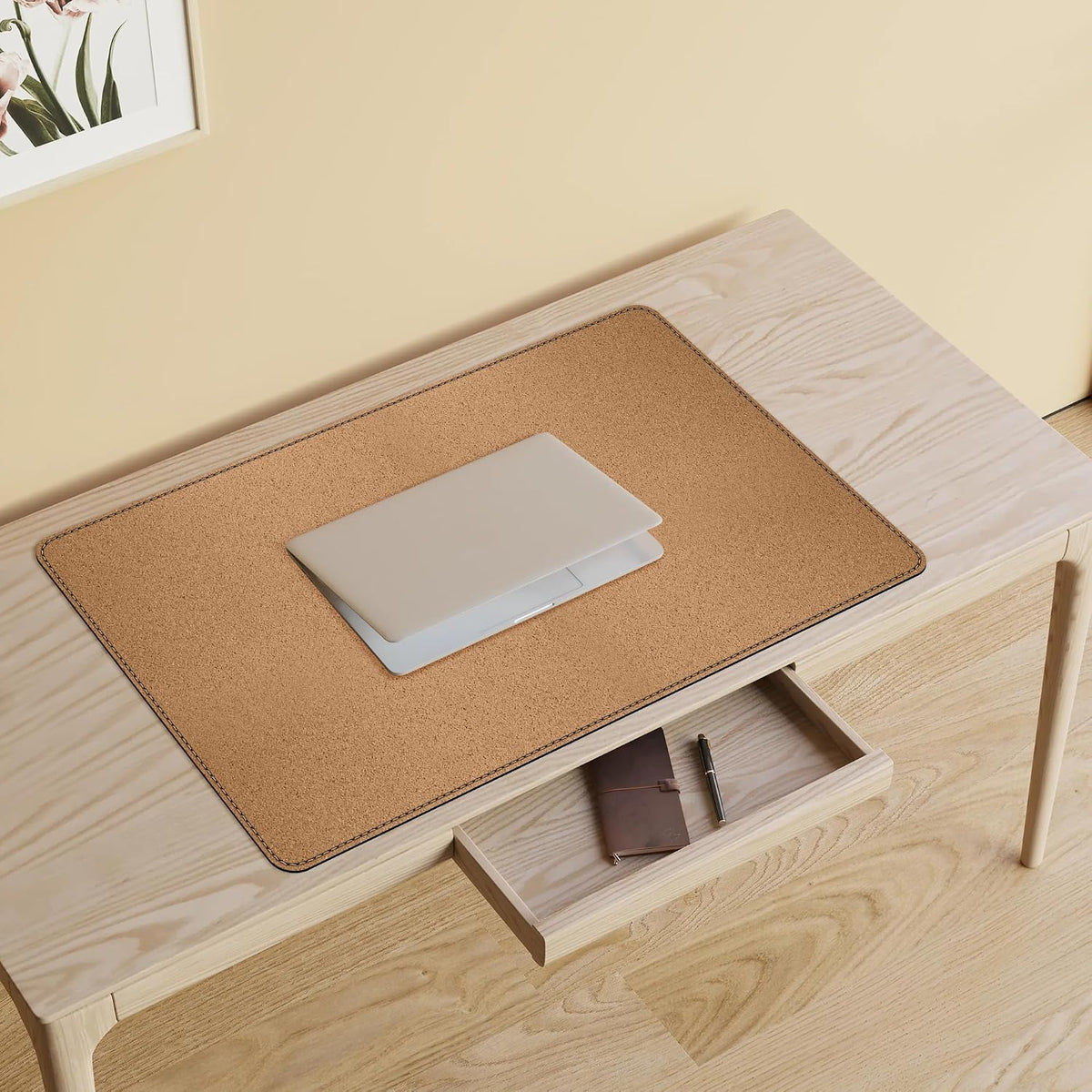 Chihein Cork & PU Leather Desk Mat — 32 × 20 in