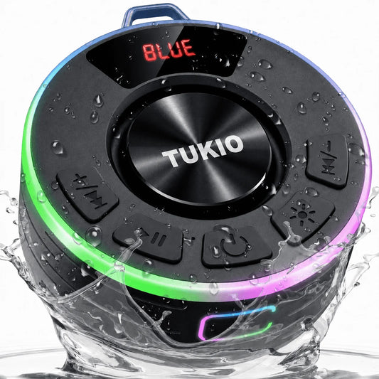 Tukio IPX7 Bluetooth Shower Speaker — RGB Lights