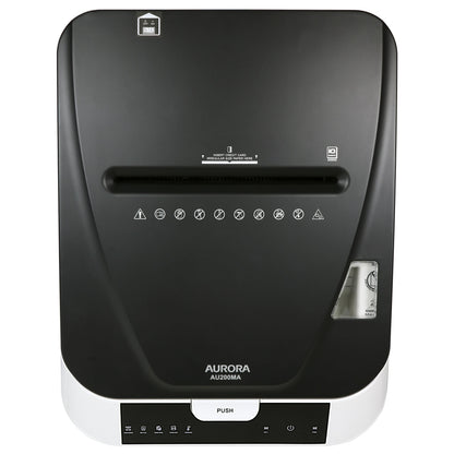 GB Commercial Grade 200-Sheet Auto Feed Micro-Cut Paper Shredder with Pullout Basket