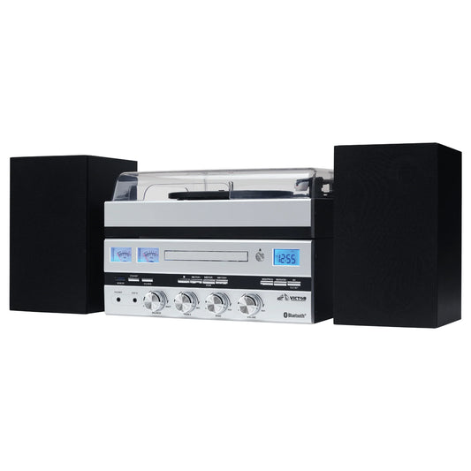 Victor Geneva 5-In-1 Desktop Music Center W Streaming Capabilities and FM Radio