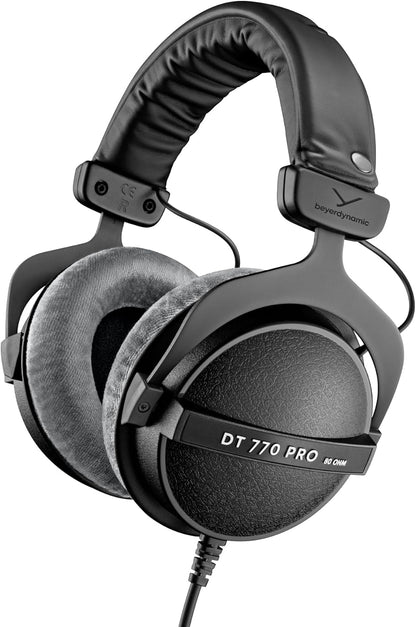 DT 770 Pro (80 Ohm), Closed-Back Studio Headphones, Black