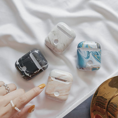Marble-Print Cover for AirPods 2