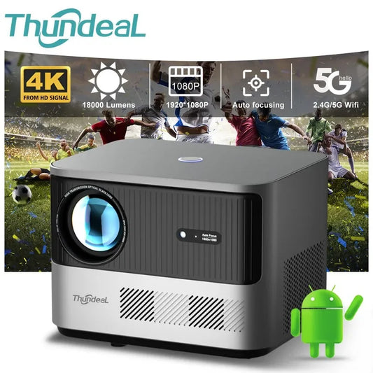 TDA6 Full HD Projector 1080P 2K 4K Video Home Theater Auto Focus 5G Wifi Android Projector TDA6W 3D Portable Proyector