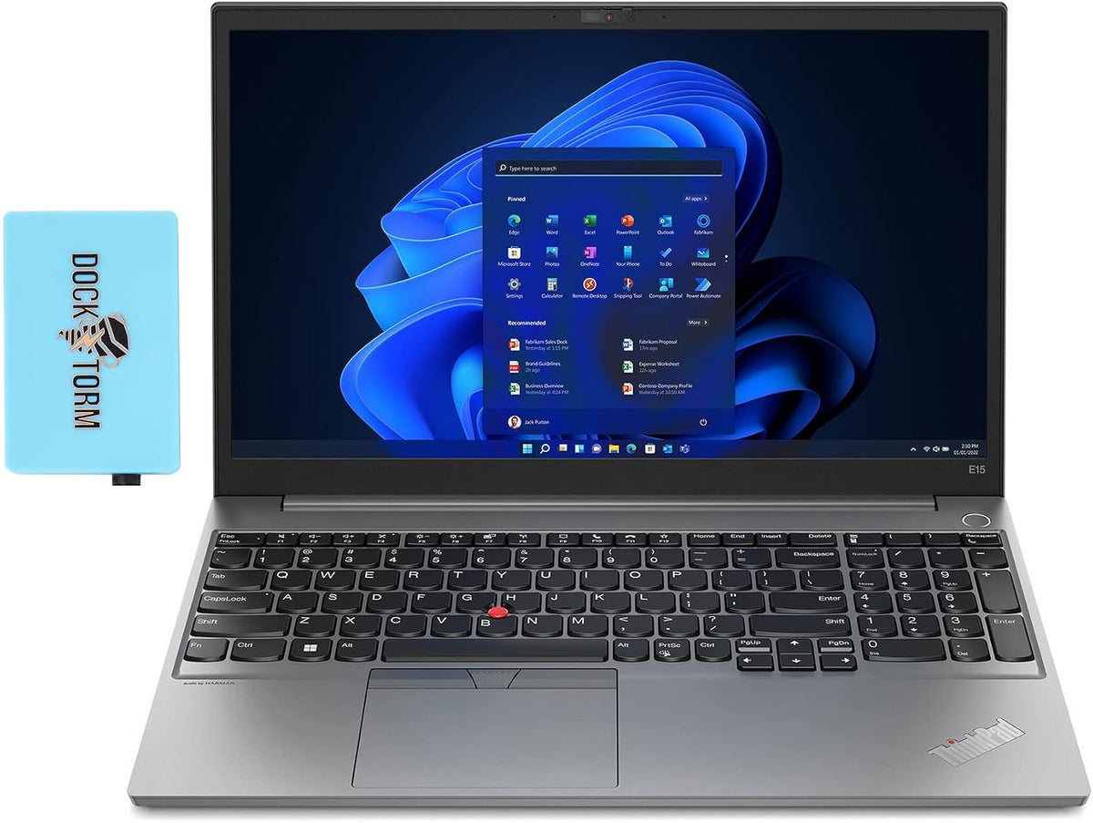 2021 Thinkpad E15 Gen 2 15.6" FHD Display Business Laptop (Intel I5-1235U 4-Core, 8GB RAM, 256GB SSD, Intel Iris Xe, Wifi 6, BT 5.2, Integrated Webcam, Win10P) W/Hub