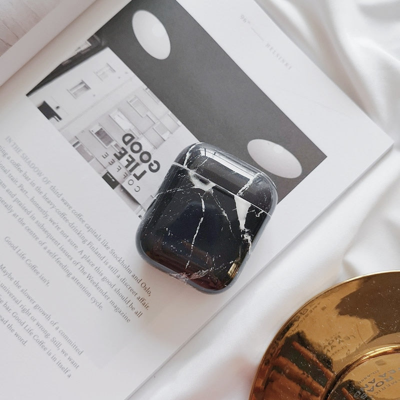 Marble-Print Cover for AirPods 2