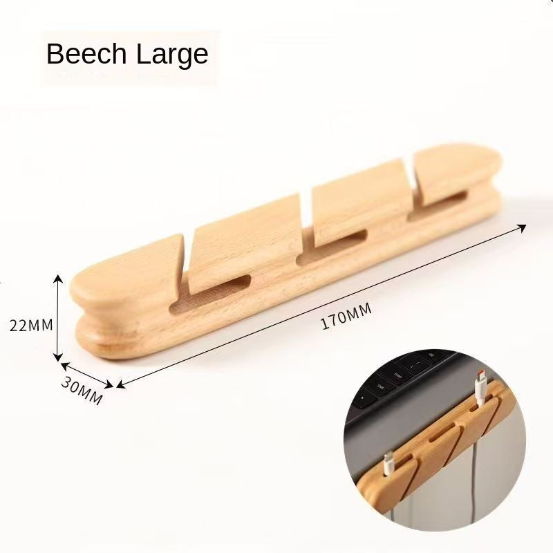 Wooden Desktop Cable Holder