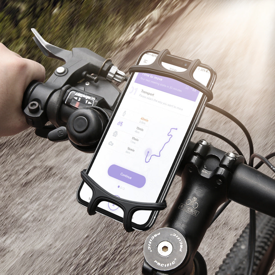 Silicone Strap-On Bicycle Phone Holder