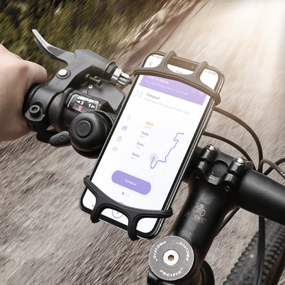 Silicone Strap-On Bicycle Phone Holder