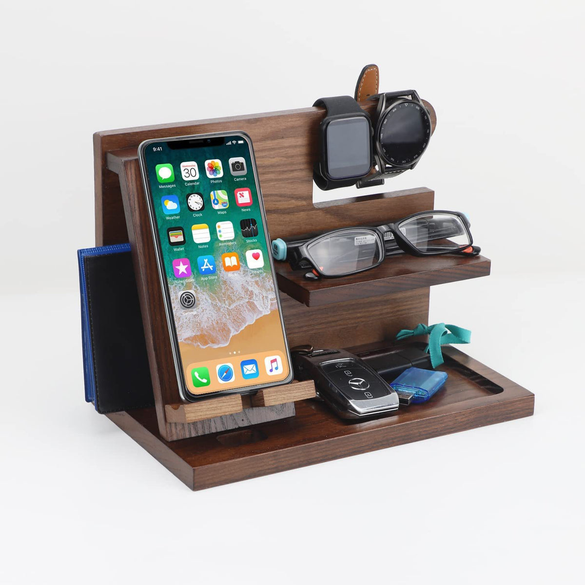 Wooden Desk Dock & Organizer