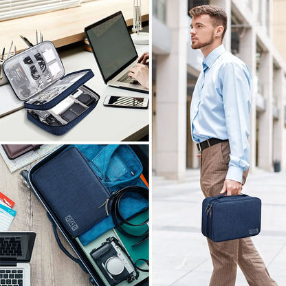 Layered Travel Tech Organizer
