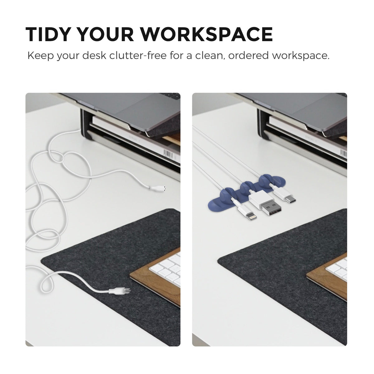 Magnetic Desktop Cable Holder