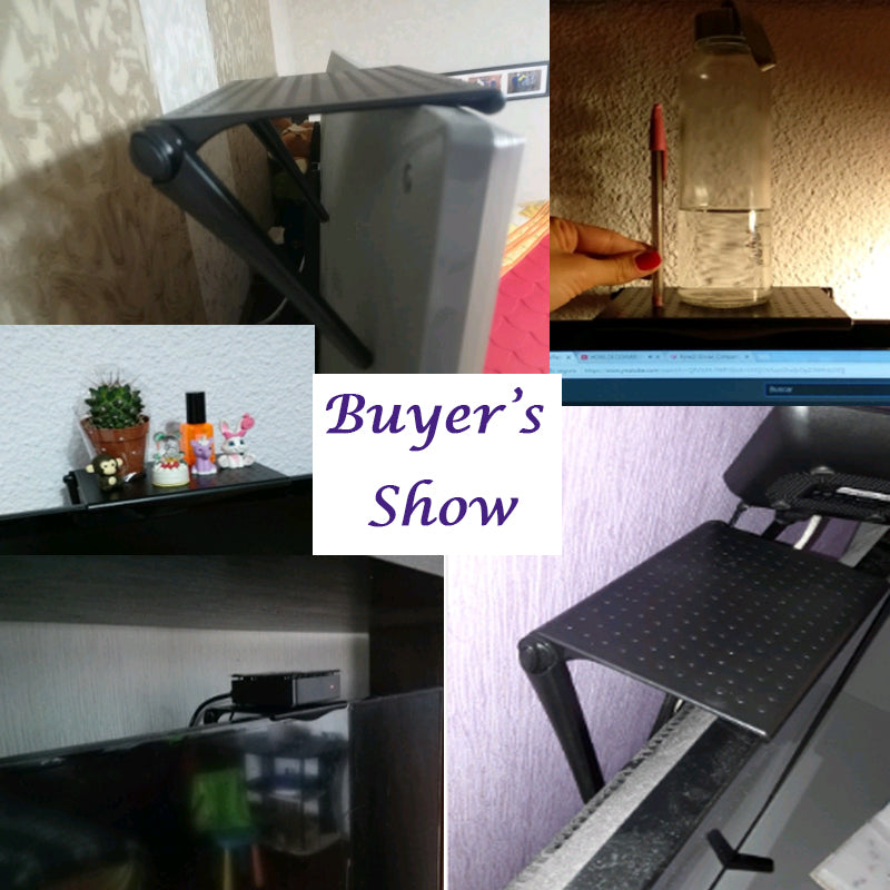Adjustable Monitor-Top Storage Shelf