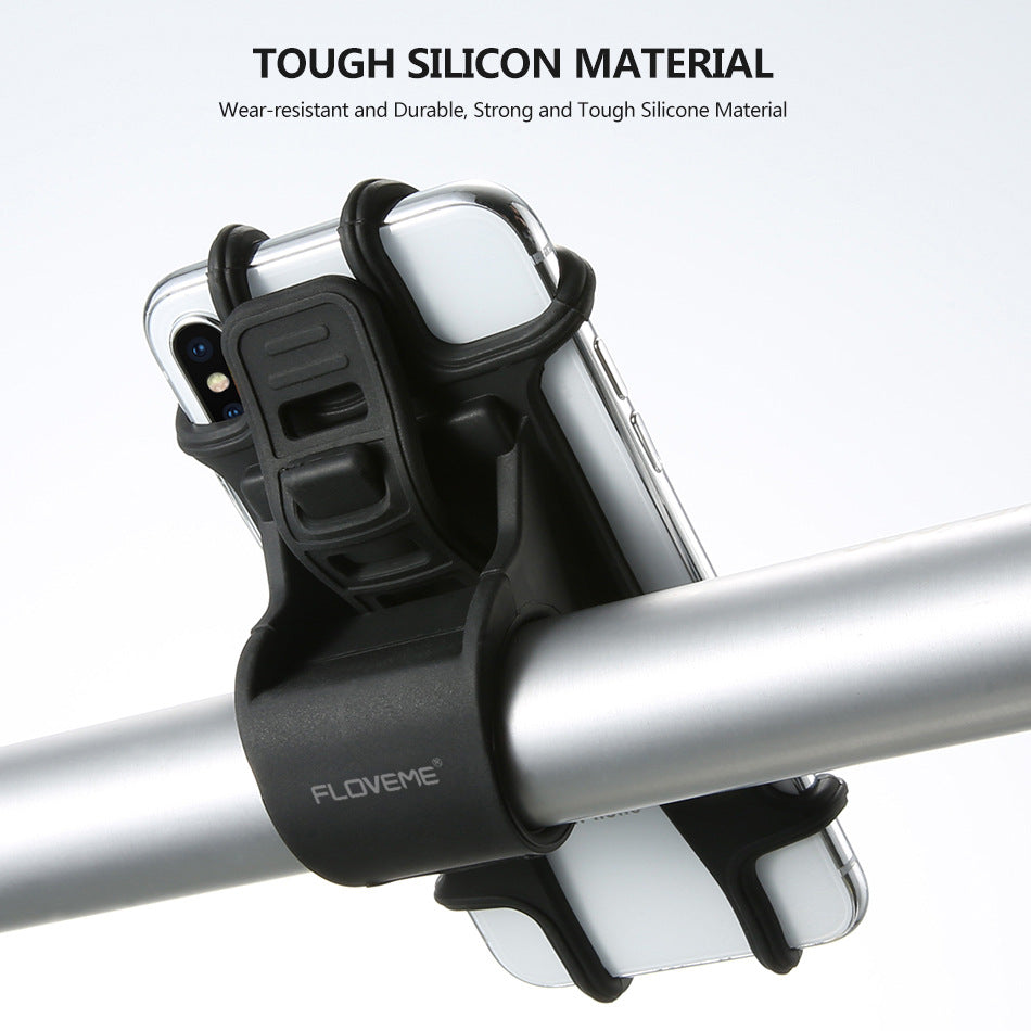 Silicone Strap-On Bicycle Phone Holder