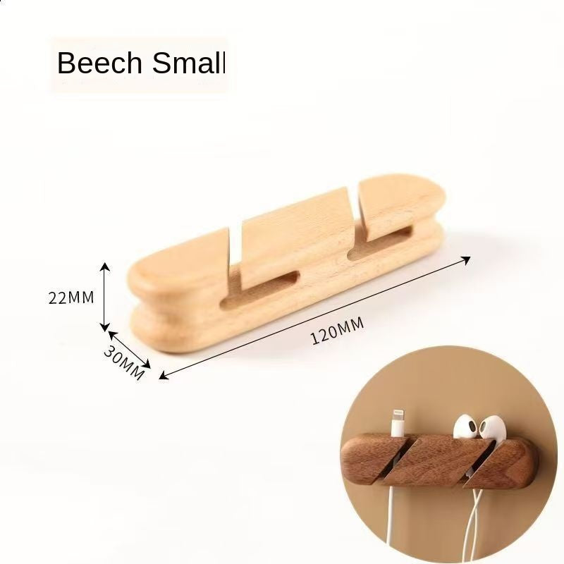 Wooden Desktop Cable Holder