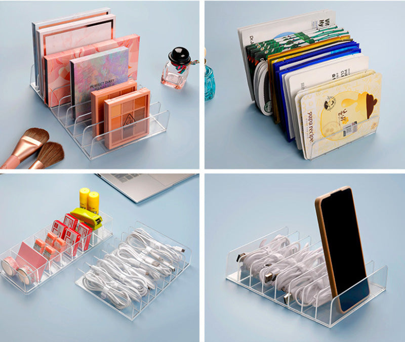Clear 8-Compartment Cable Organizer