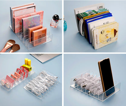 Clear 8-Compartment Cable Organizer