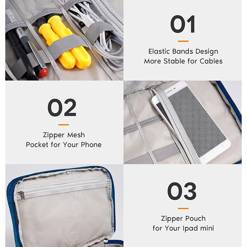 Layered Travel Tech Organizer