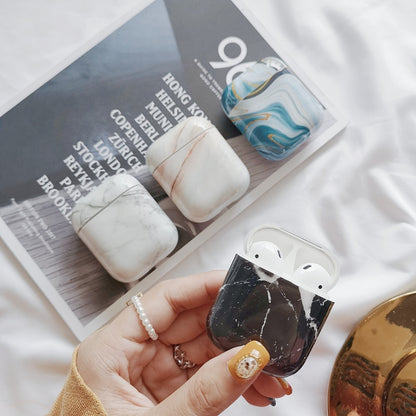 Marble-Print Cover for AirPods 2