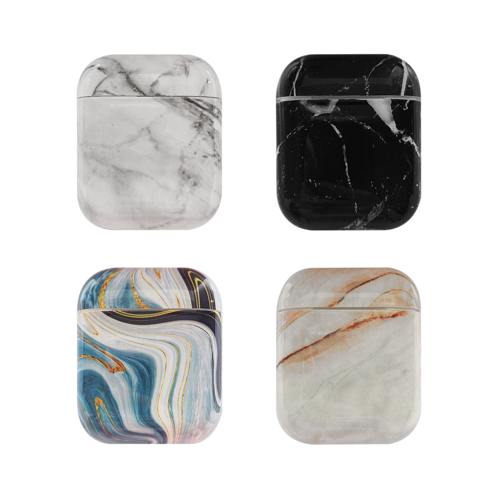 Marble-Print Cover for AirPods 2