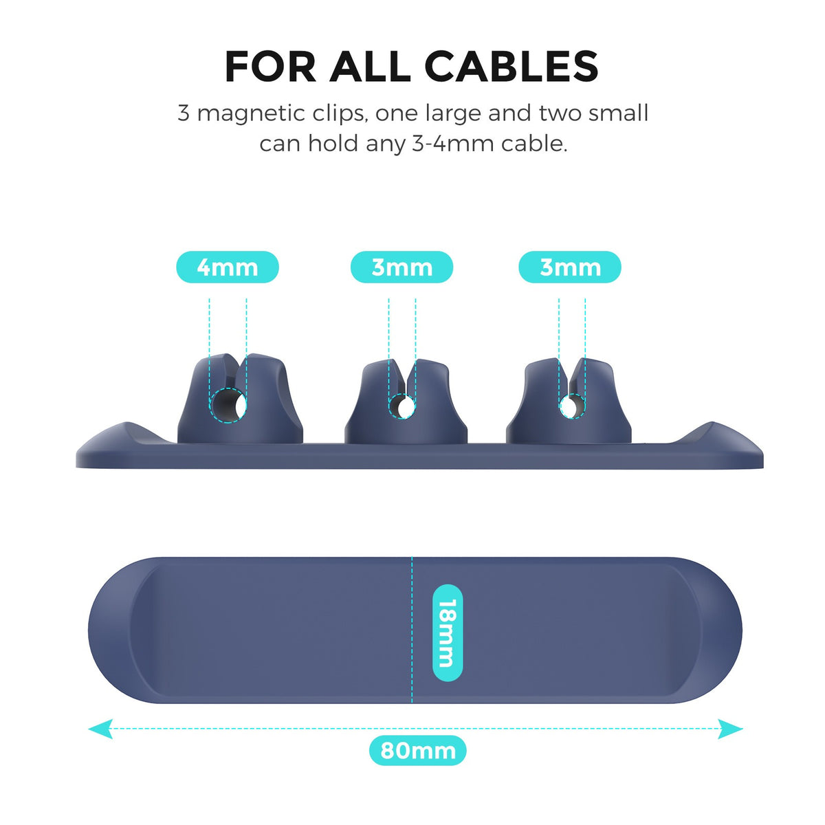 Magnetic Desktop Cable Holder
