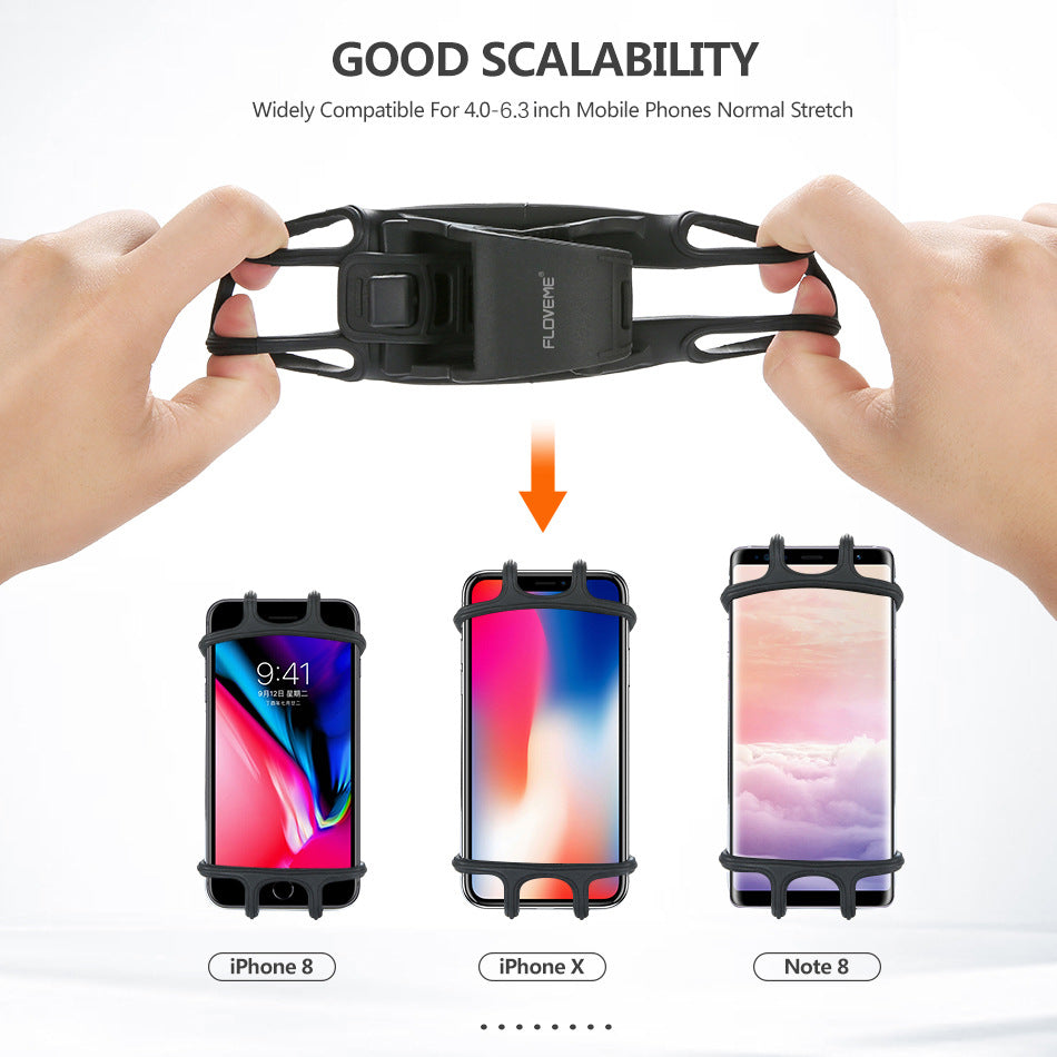 Silicone Strap-On Bicycle Phone Holder