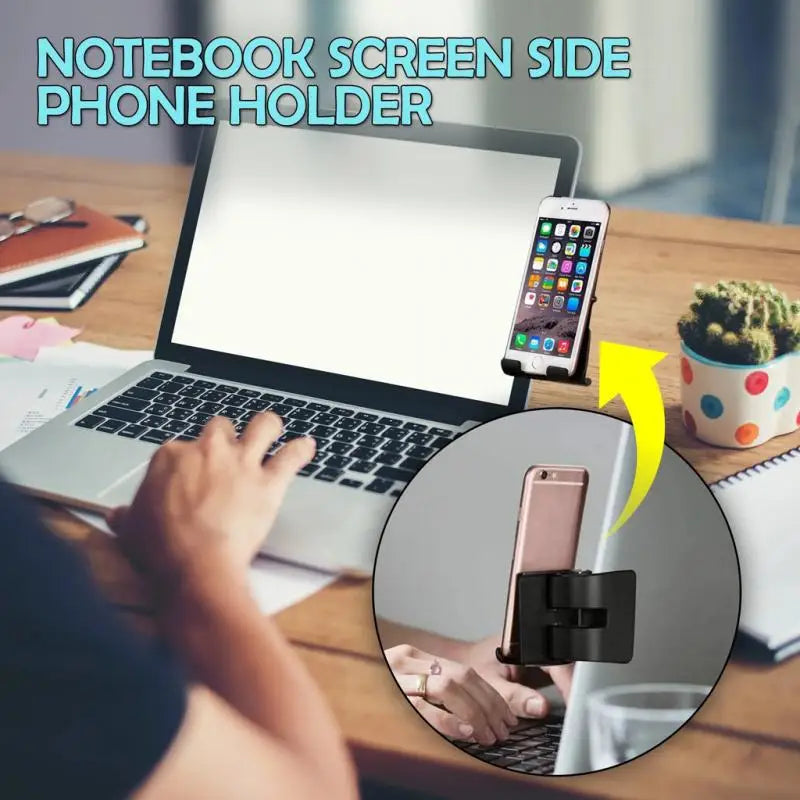 Laptop-Side Phone Holder