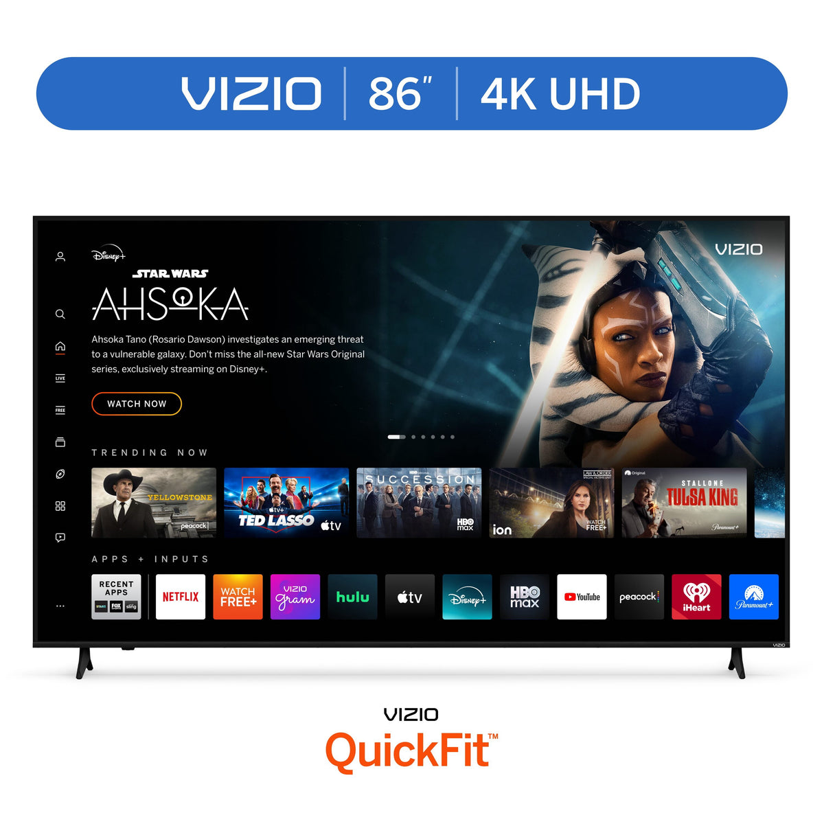 86 in Class 4K UHD LED HDR Smart TV, V4K86C-0804