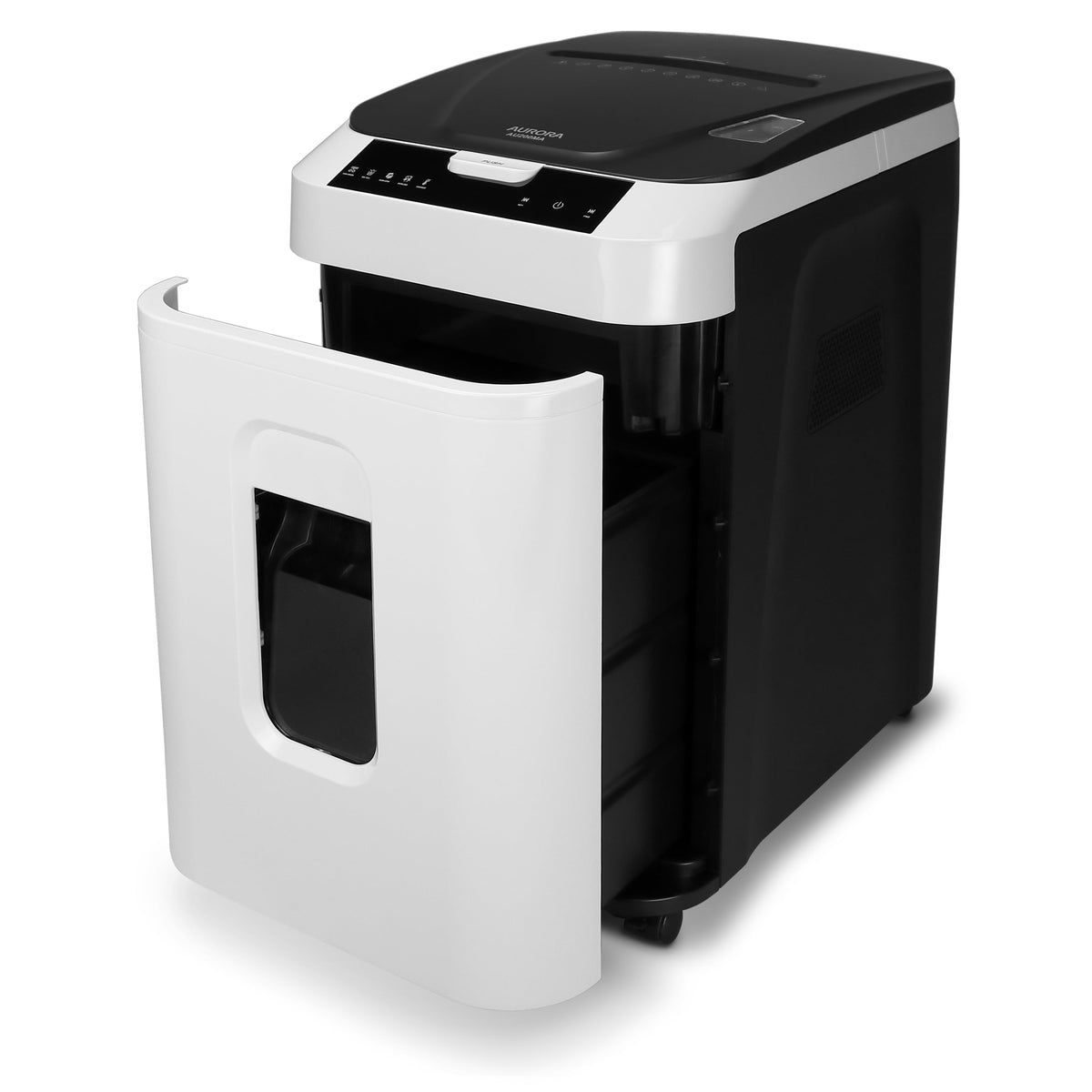 GB Commercial Grade 200-Sheet Auto Feed Micro-Cut Paper Shredder with Pullout Basket