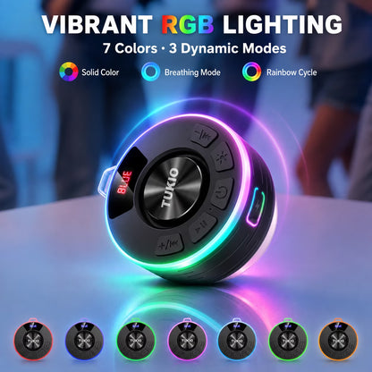 Tukio IPX7 Bluetooth Shower Speaker — RGB Lights