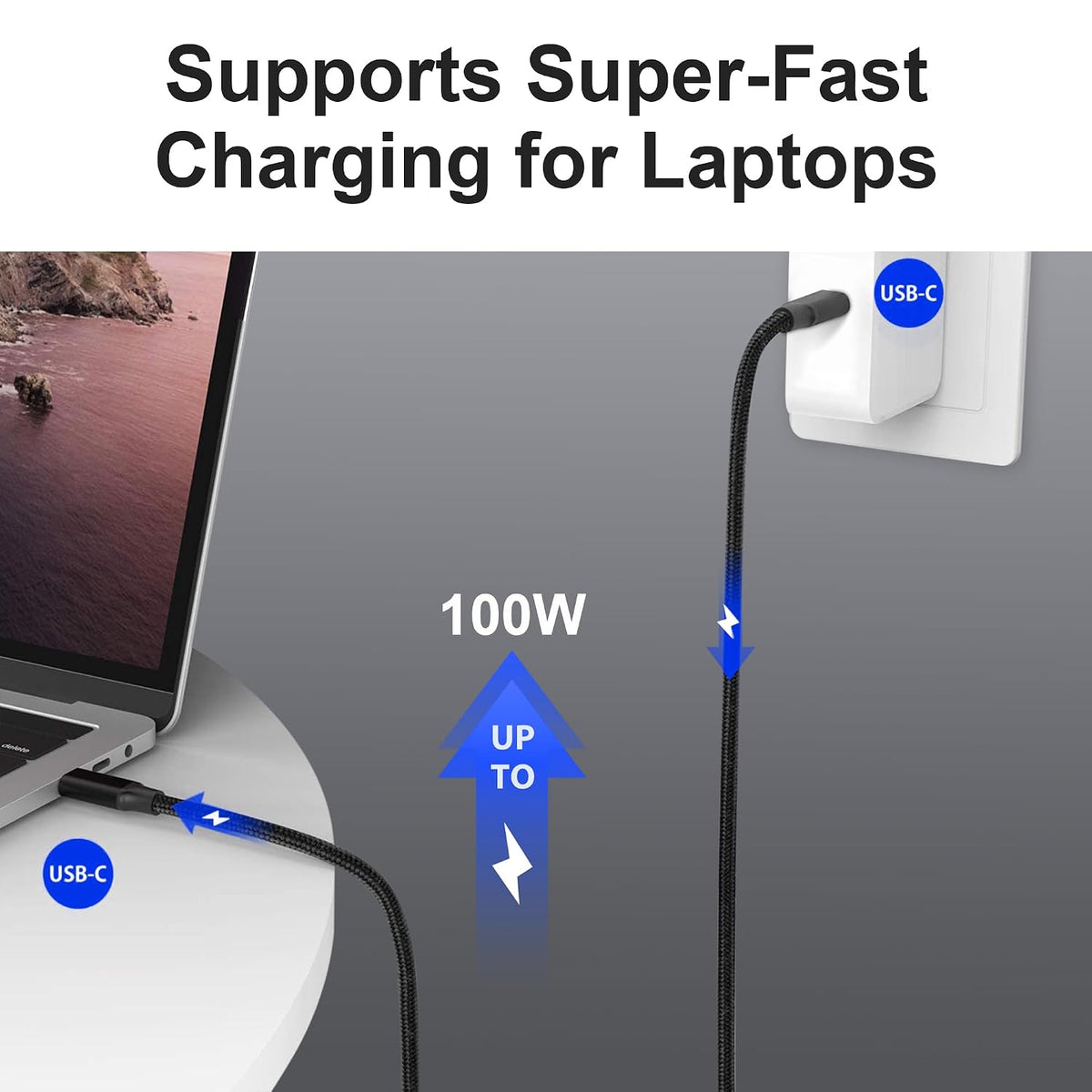 Elfesoul USB-C Cable — 100W, 20Gbps, 1.65 ft