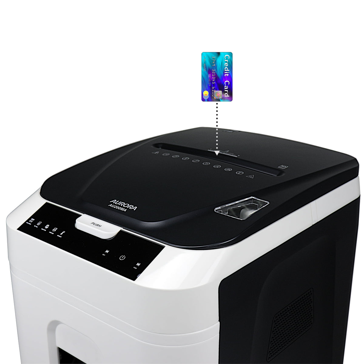GB Commercial Grade 200-Sheet Auto Feed Micro-Cut Paper Shredder with Pullout Basket