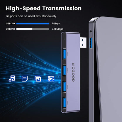 Ultra-Slim USB Hub — Left-Side Version